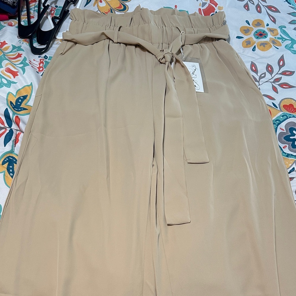 Beige Women's Trousers